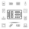 hardware, mainboard icon. Simple thin line, outline vector element of hardware icons set for UI and UX, website or mobile