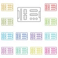 hardware, mainboard multi color icon. Simple thin line, outline vector of hardware icons for UI and UX, website or mobile