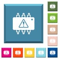 Hardware malfunction white icons on edged square buttons