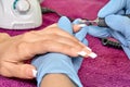 Hardware manicure with using electric machine