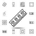 hardware, memory, ram icon. Simple thin line, outline vector element of hardware icons set for UI and UX, website or mobile Royalty Free Stock Photo