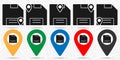 Hardware, micro card icon in location set. Simple glyph, flat illustration element of hardware theme icons