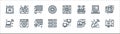 hardware network line icons. linear set. quality vector line set such as tower pc, computer, database, desktop computer, laptop,