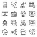 Hardware Networks Line Icons Pack