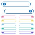 Hardware options icons in rounded color menu buttons