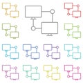 hardware, pc, connection, LAN multi color icon. Simple thin line, outline vector of hardware icons for UI and UX, website or Royalty Free Stock Photo