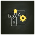 Hardware platform chalk icon Royalty Free Stock Photo