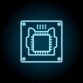 hardware, processor, chip neon icon. Simple thin line, outline vector of hardware icons for UI and UX, website or mobile Royalty Free Stock Photo
