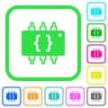 Hardware programming vivid colored flat icons icons