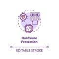 Hardware protection concept icon