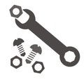 Hardware, set icon, vector, black color on white background Royalty Free Stock Photo