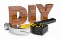 Hardware tools, concept of diy Royalty Free Stock Photo