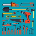 Hardware tools set Royalty Free Stock Photo