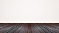 Hardwood floor and white wall Royalty Free Stock Photo