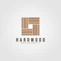 Hardwood parquet logo vector illustration design, wood floor minimalist logo design