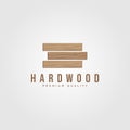 Hardwood parquet logo vector illustration design, wood minimalist logo design