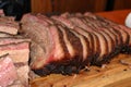 Hardwood smoked beef brisket Royalty Free Stock Photo