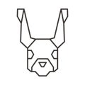 Hare head. Vector illustration decorative design