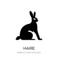 hare icon in trendy design style. hare icon isolated on white background. hare vector icon simple and modern flat symbol for web