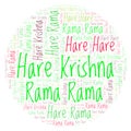 Hare Krishna word cloud.