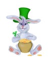 Hare-leprechaun in the day of sainted Patrick Royalty Free Stock Photo