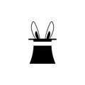 hare in the magician's hat icon. Elements amusement park concept and web apps. Icon for website design and development, app devel Royalty Free Stock Photo