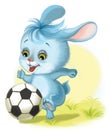 hare playing football