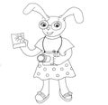 Hare childrens coloring