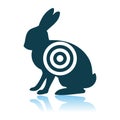 Hare Silhouette With Target Icon