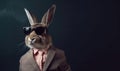 Hare Wearing Suit, Generative AI