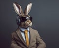 Hare Wearing Suit, Generative AI