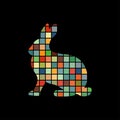 Hare wild color silhouette animal