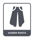 harem pants icon in trendy design style. harem pants icon isolated on white background. harem pants vector icon simple and modern