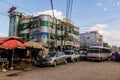 HARGEISA, SOMALILAND - APRIL 12, 2019: Buildings in the center of Hargeisa, capital of Somalila