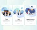 User interface kit for Hajj guide step by step vector illustration Royalty Free Stock Photo