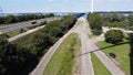 Haringvliet bridge in the Netherlands that is under maintenance and temporarily out of use for shipping and road traffic.