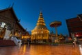 Hariphunchai massive gold stupa of Lamphun province, Thailand