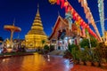 Hariphunchai massive gold stupa of Lamphun province, Thailand