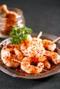 Harissa spice mix - morrocan red hot chilles with king prawns