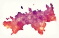 Harju county watercolor map of Estonia Royalty Free Stock Photo