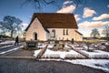 Harkeberga - March 29, 2018: The medieval church of Harkeberga, Sweden Royalty Free Stock Photo