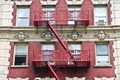 Harlem extensive fire escapes Royalty Free Stock Photo