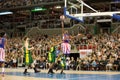 Harlem Globetrotters basketball team in an exhibit Royalty Free Stock Photo