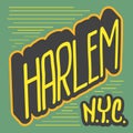 Harlem New York Usa Label Sign Logo Hand Drawn Lettering for t shirt or sticker Vector Image