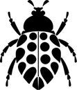 harlequin bug Black Silhouette Generative Ai