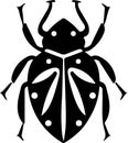 harlequin bug Black Silhouette Generative Ai