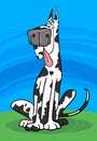 Harlequin dog cartoon illustration