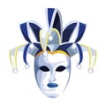 Harlequin mask icon, colorful design