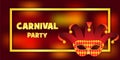 Harlequin party banner , realistic style Royalty Free Stock Photo