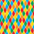Harlequin's polychromatic mosaic bright cheerful seamless pattern